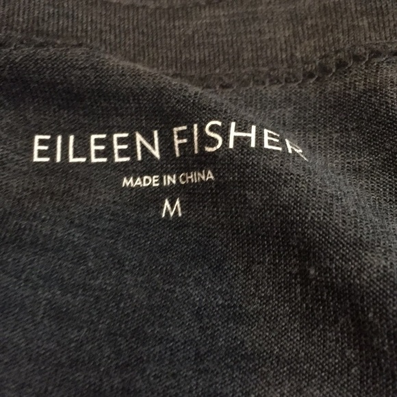Eileen Fisher Asymmetrical Silk Tunic Sz M Gray - Picture 7 of 8